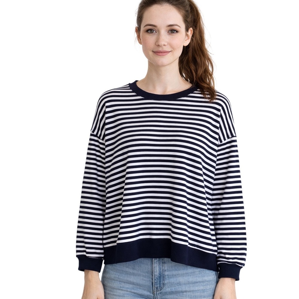 Soho New York & Company Street Striped Longsleeve Crewneck Sweatshirt, Sz S, NWT